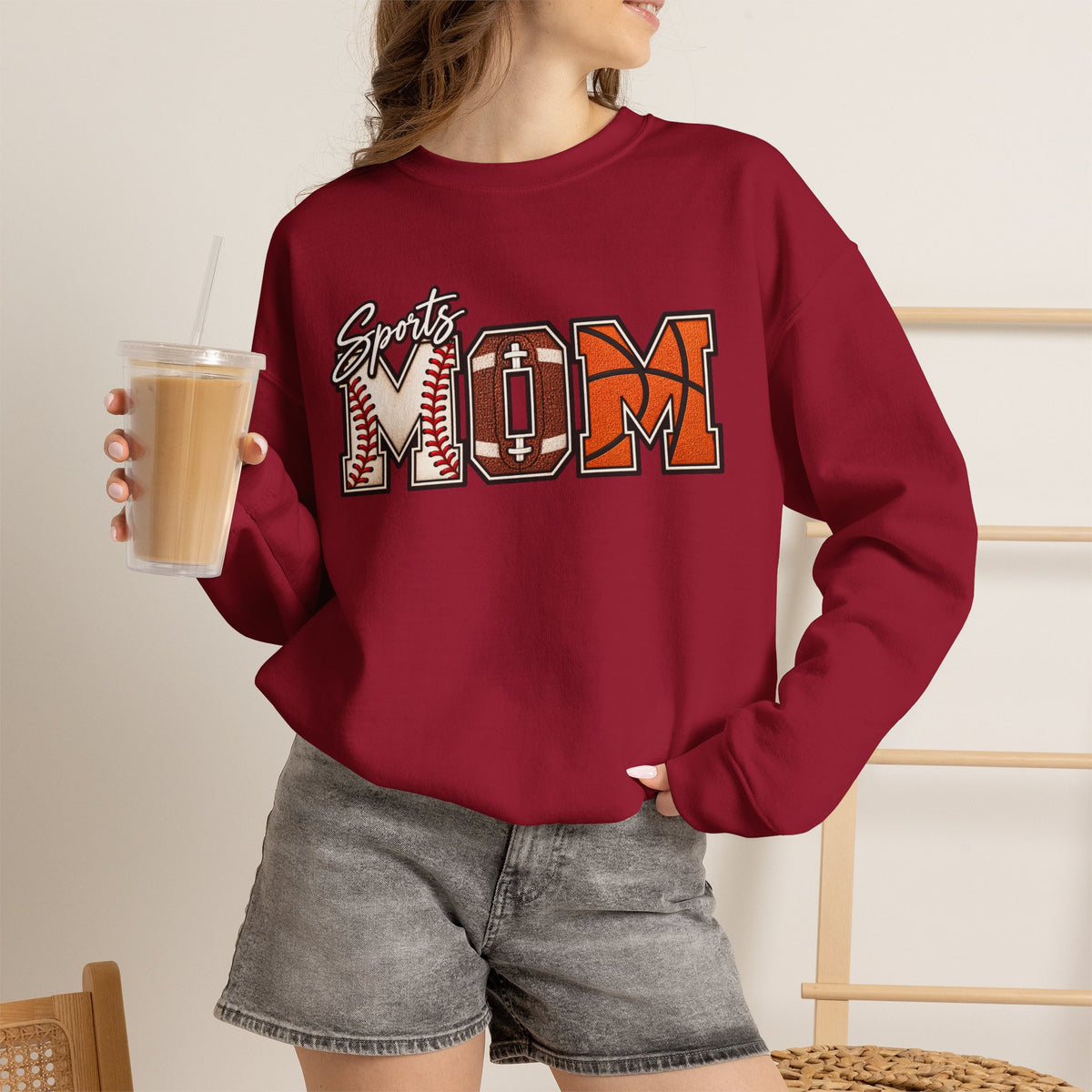 Sports Mom Crewneck Sweatshirt – Athletic Mom Graphic Pullover
