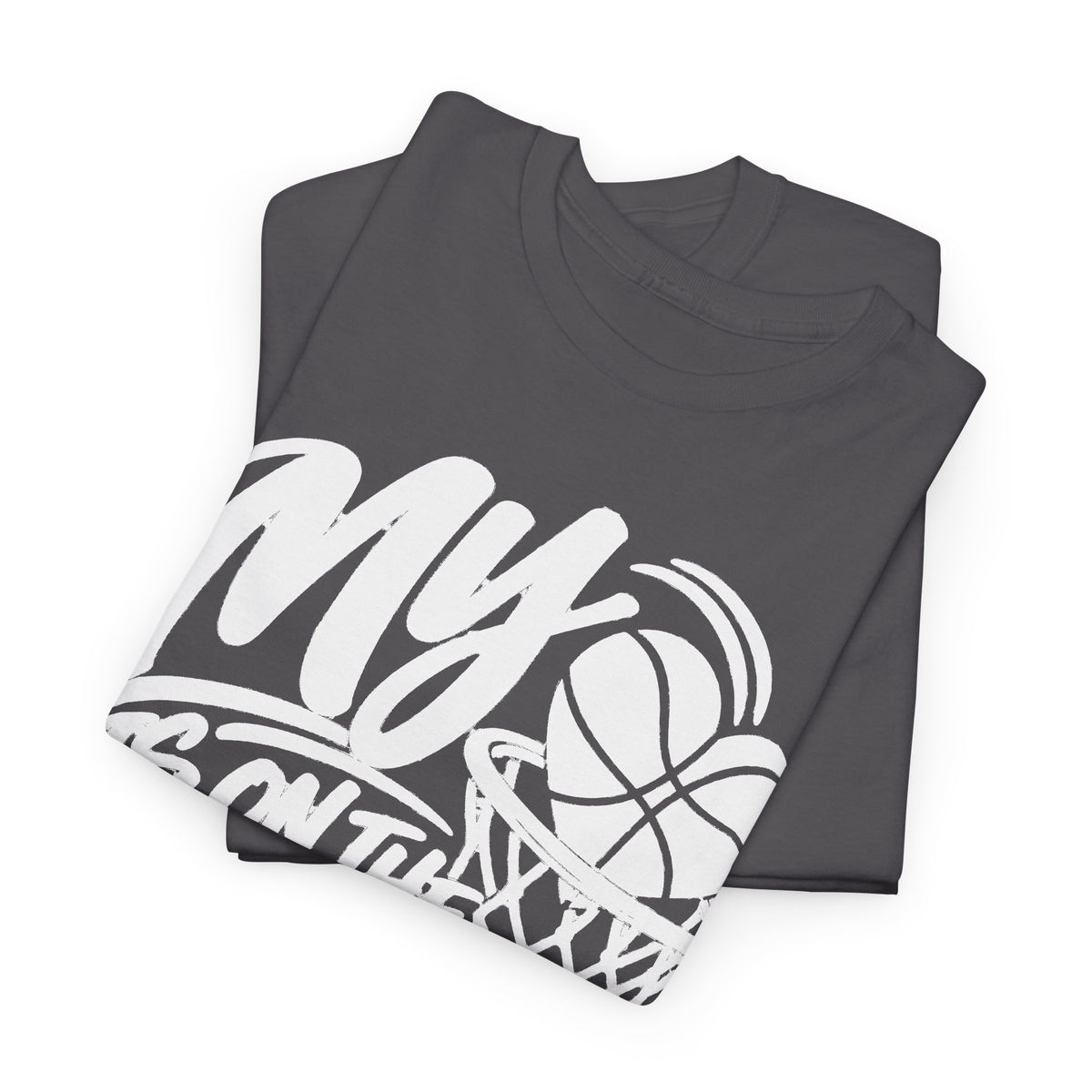 My Heart Is On The Court Basketball T-Shirt