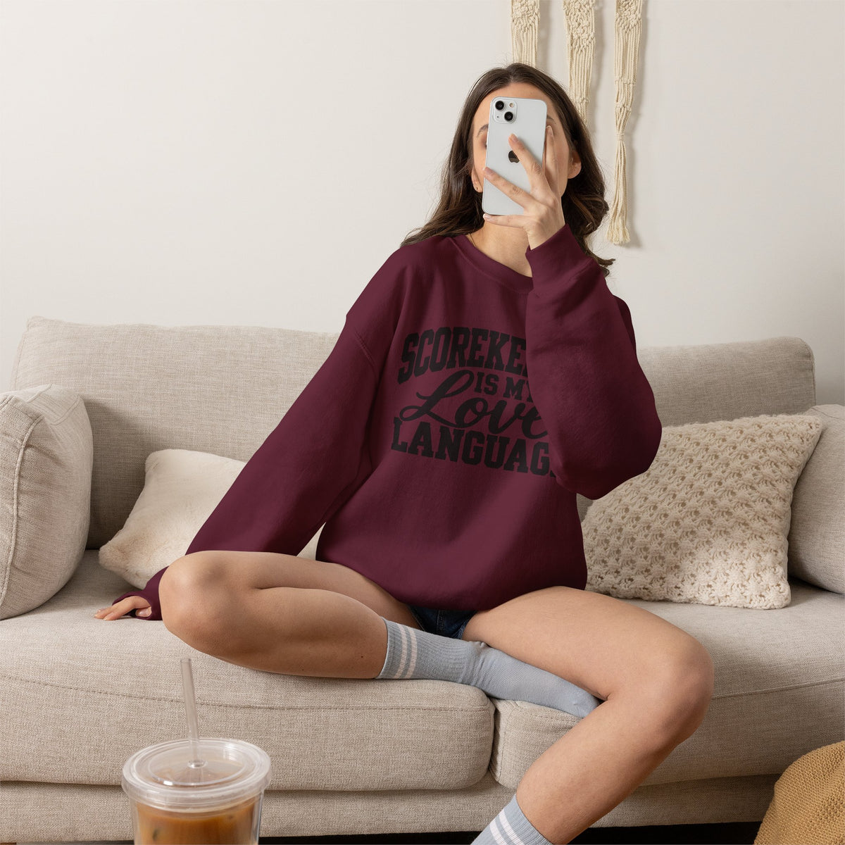 Scorekeeping Is My Love Language Sweatshirt — Funny Sports Scorekeeper Crewneck