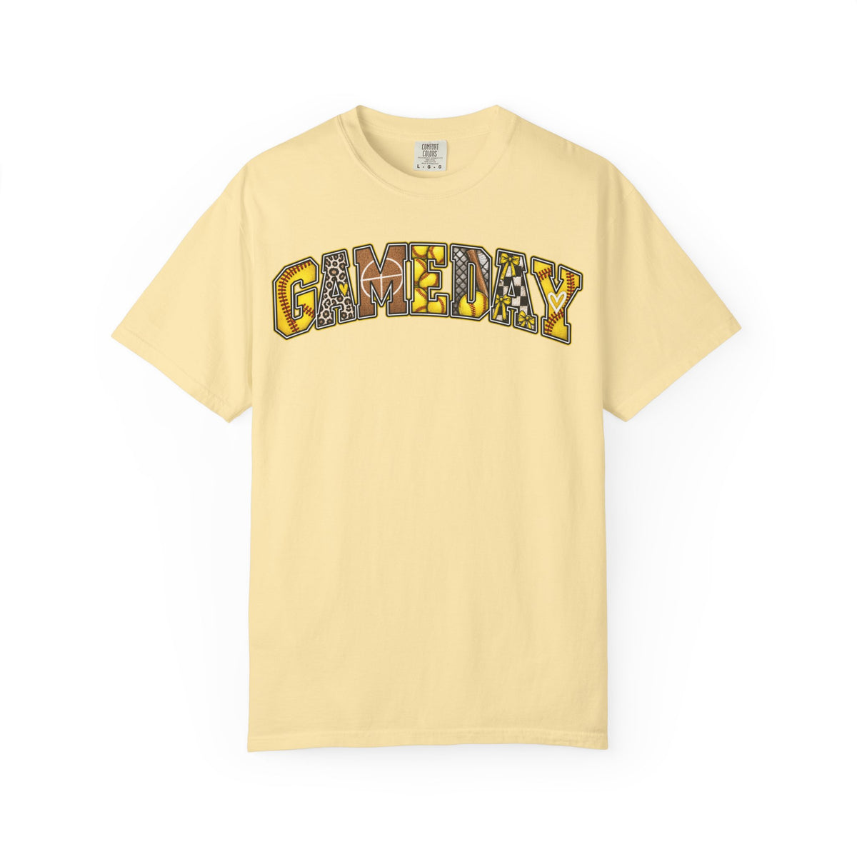 Softball Gameday Retro Patchwork T-Shirt