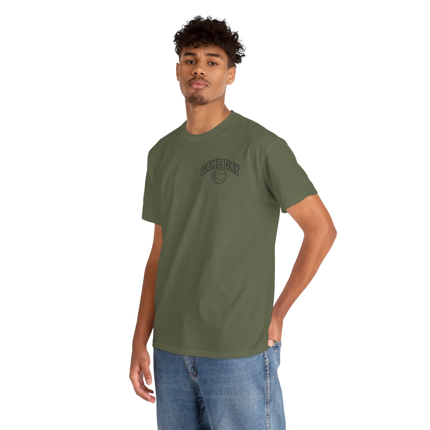 Basketball Gamer Tee — "Game Day" Graphic Chest T‑Shirt