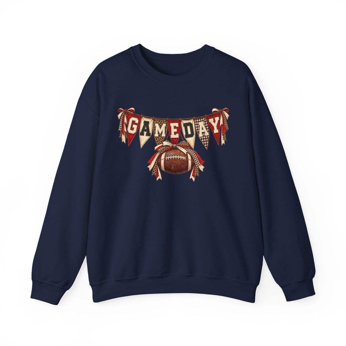 Gameday Football Crewneck Sweatshirt — Rustic Sports Banner Design