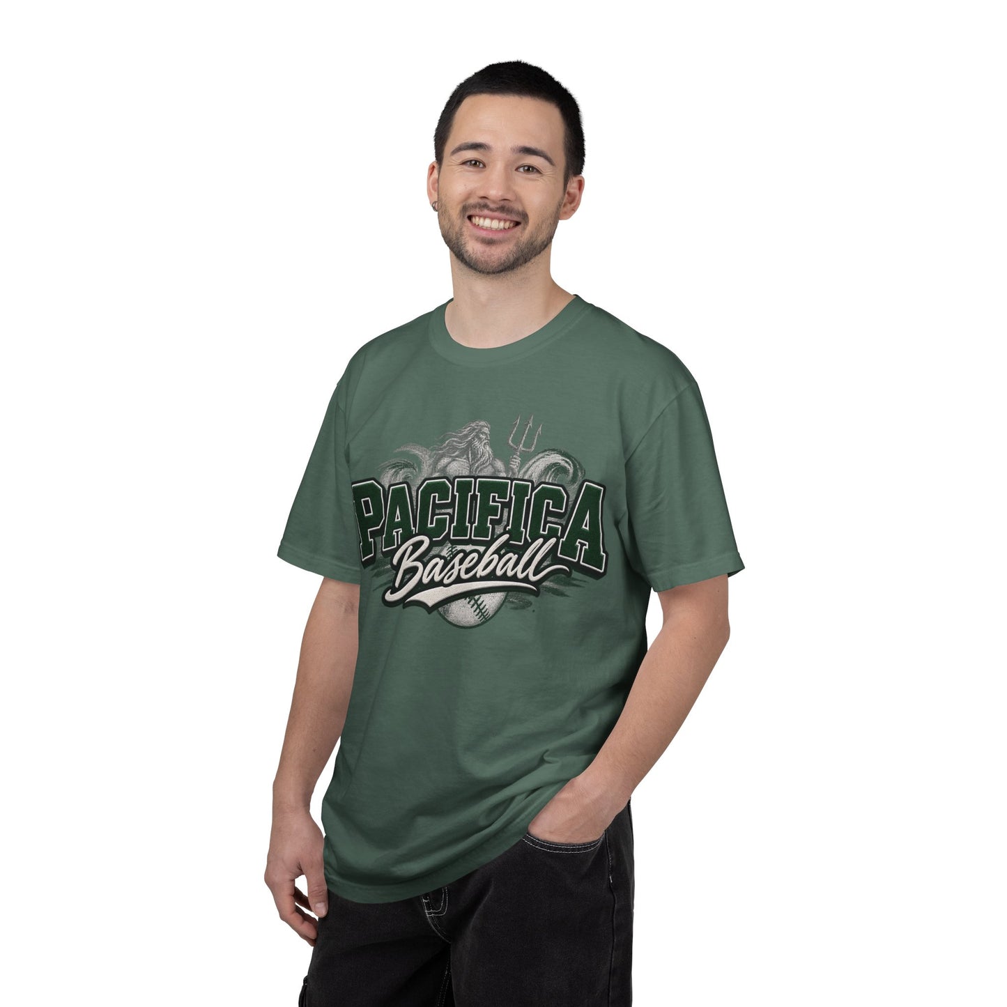 Pacifica Baseball T‑Shirt – Retro Trident Sports Tee