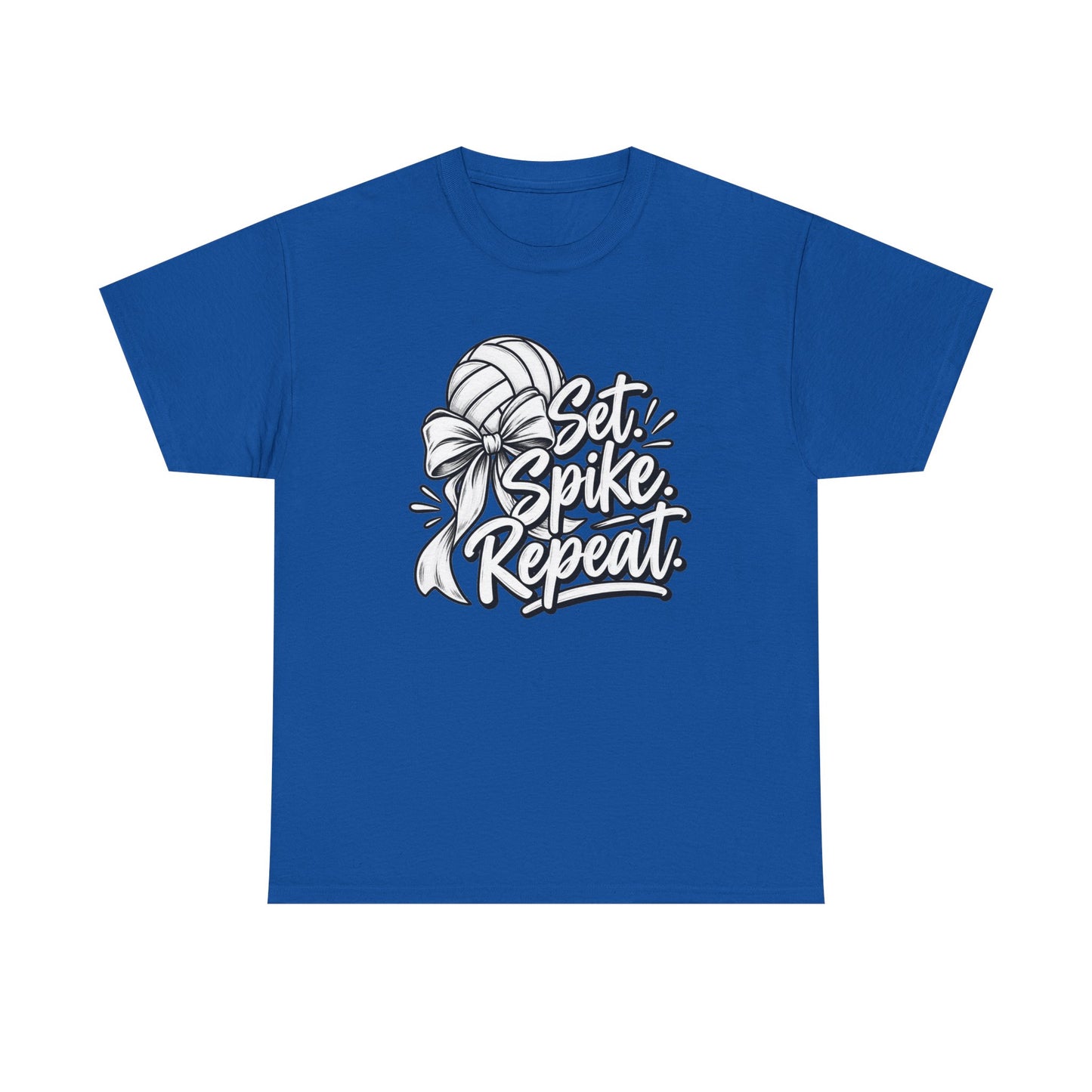 Volleyball Tee – “Set, Spike, Repeat” Graphic T-Shirt