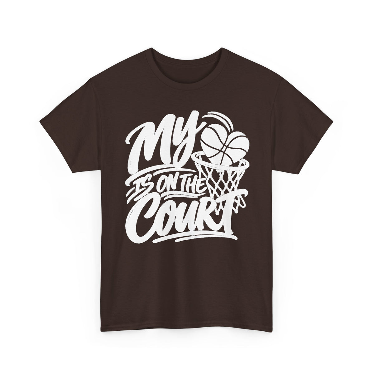 My Heart Is On The Court Basketball T-Shirt