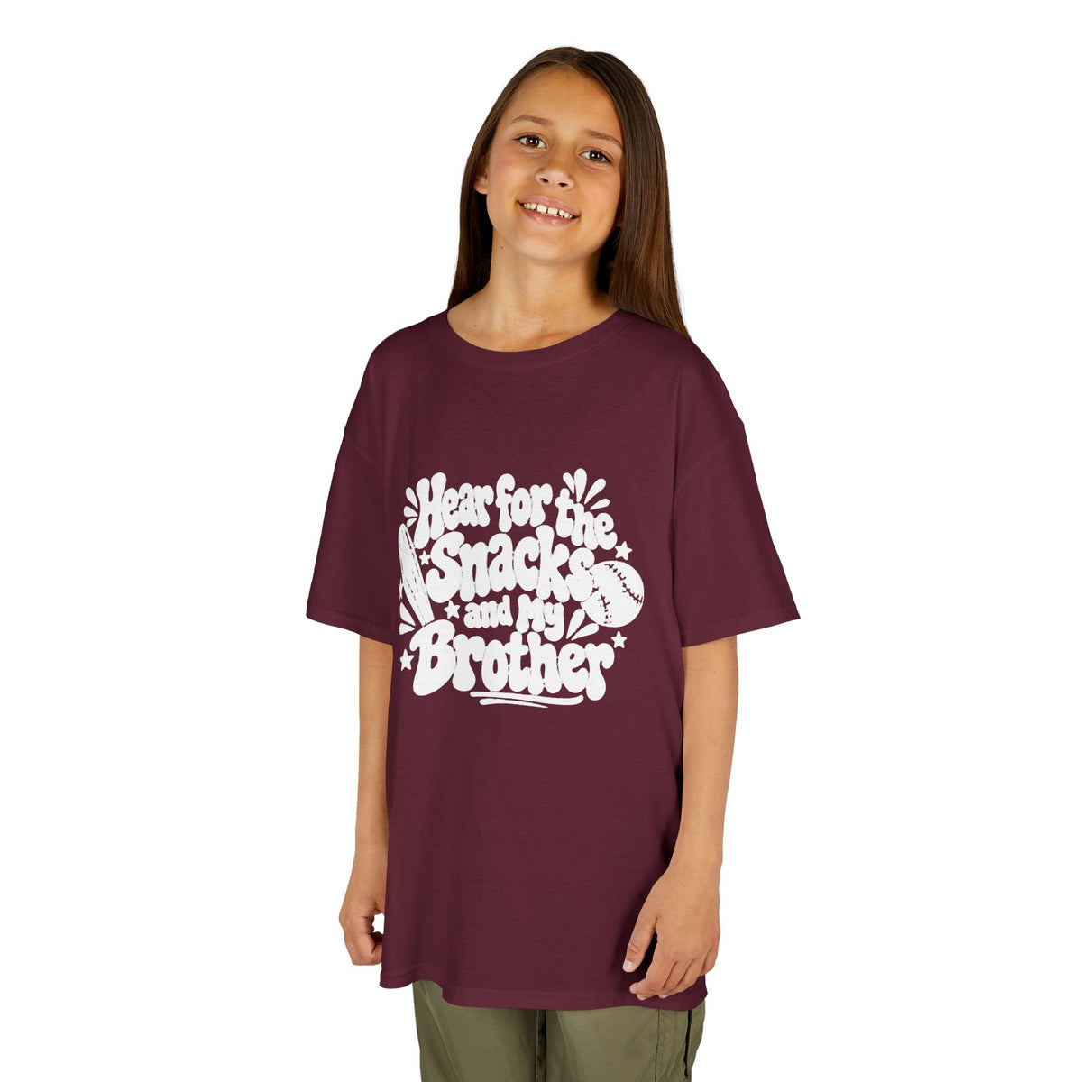 Kids T‑Shirt “I’m for the Snacks (Not My Brother)” Retro Graphic Tee