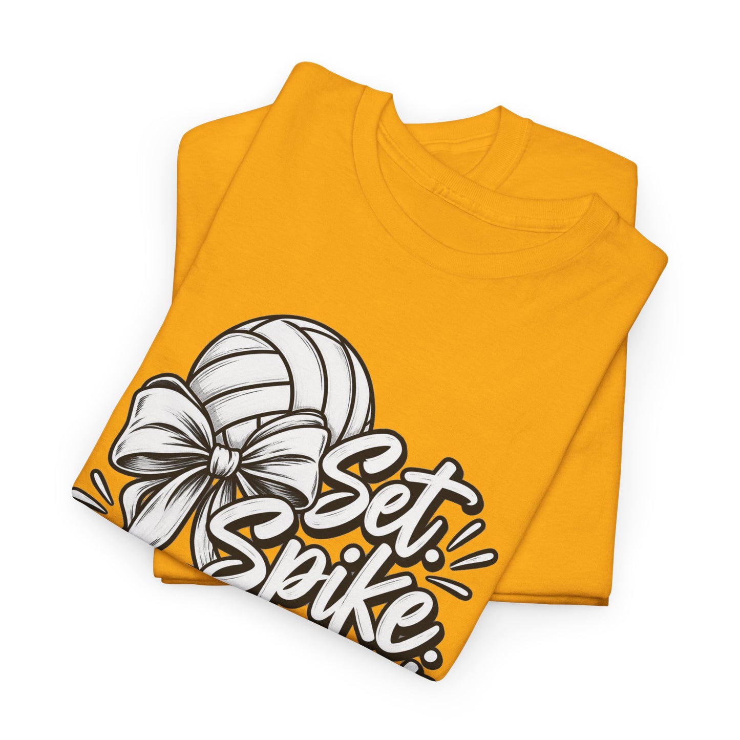 Volleyball Tee – “Set, Spike, Repeat” Graphic T-Shirt