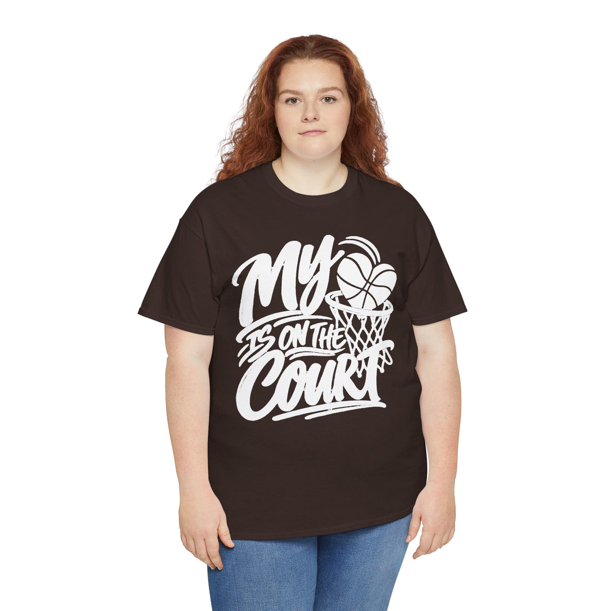 My Heart Is On The Court Basketball T-Shirt