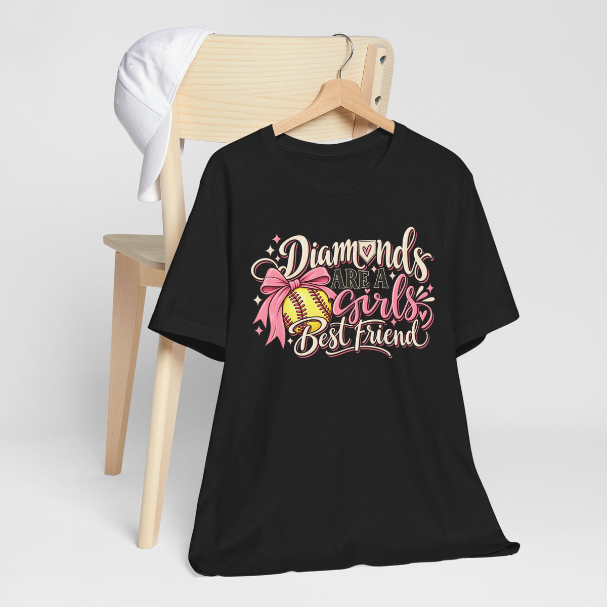 Diamonds Are a Girl's Best Friend Softball Graphic Tee