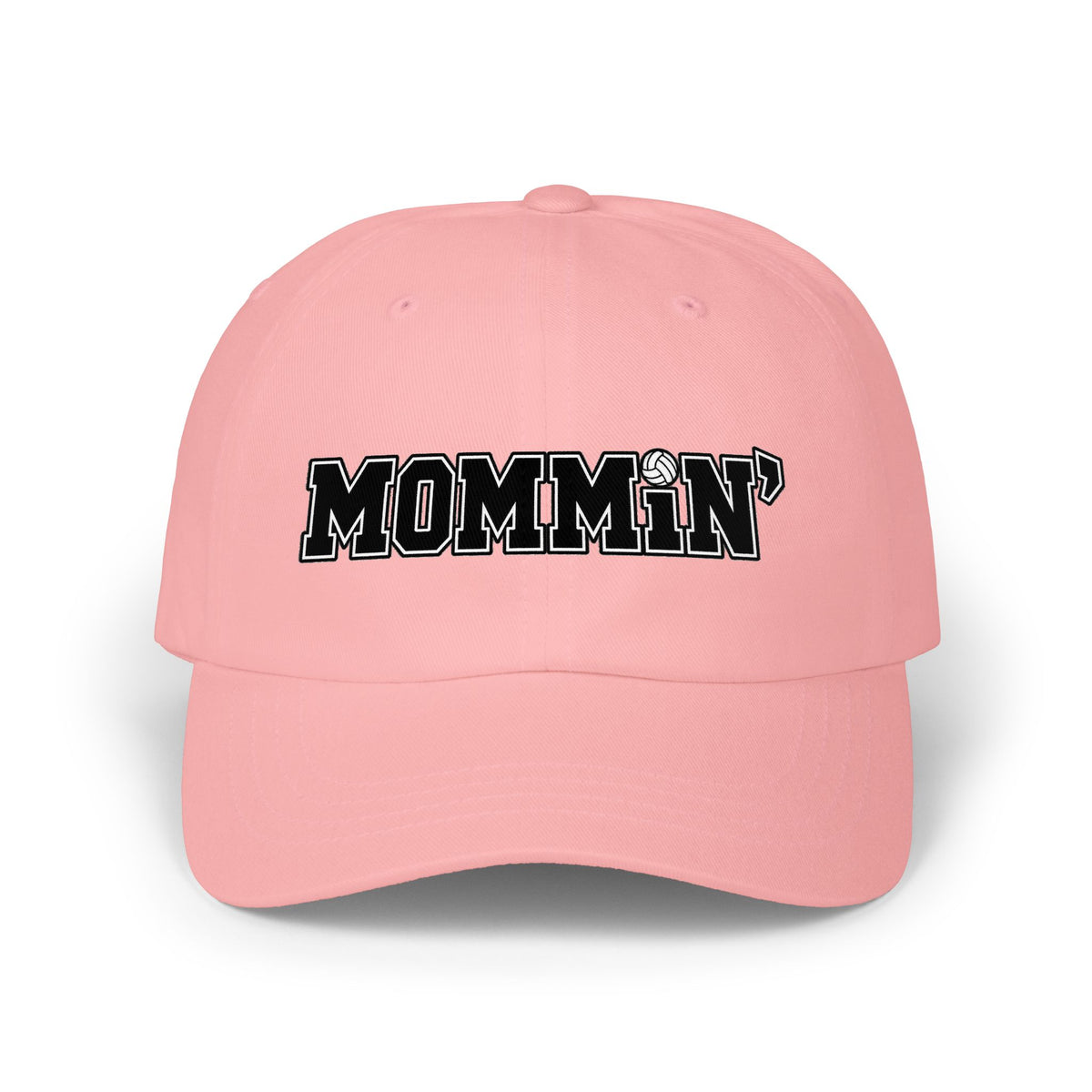 Mommin' Classic Dad Cap — Embroidered Casual Volleyball Hat for Moms