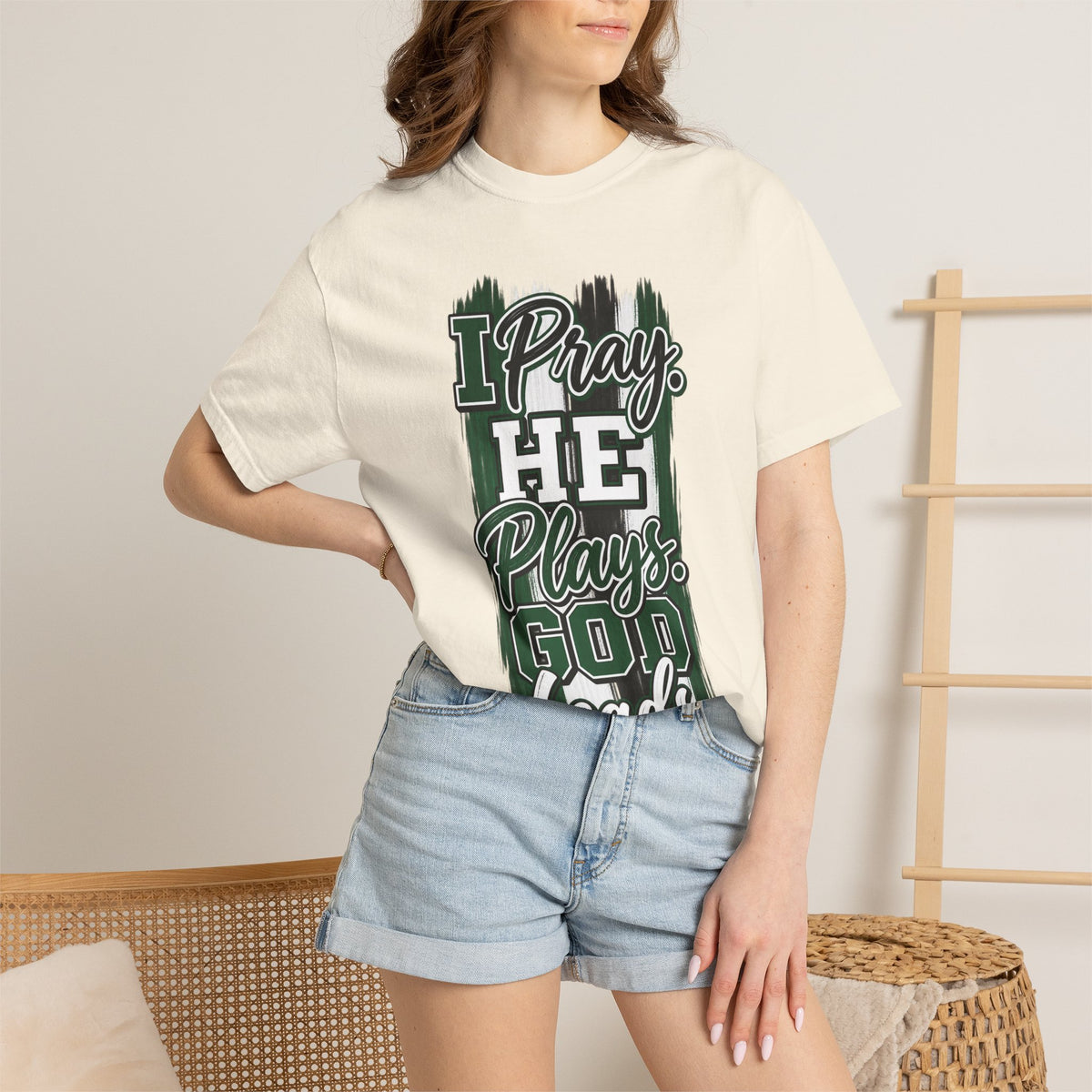 I Pray He Plays God Leads T-Shirt