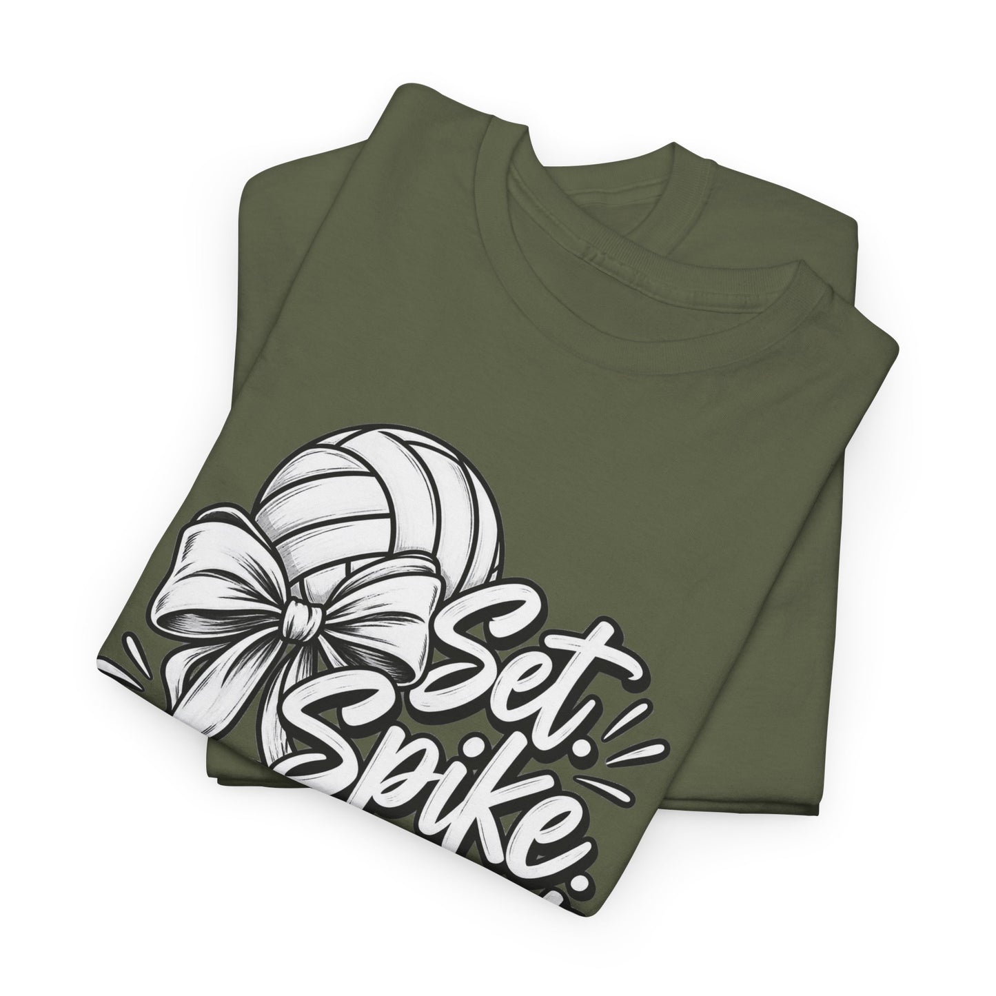 Volleyball Tee – “Set, Spike, Repeat” Graphic T-Shirt