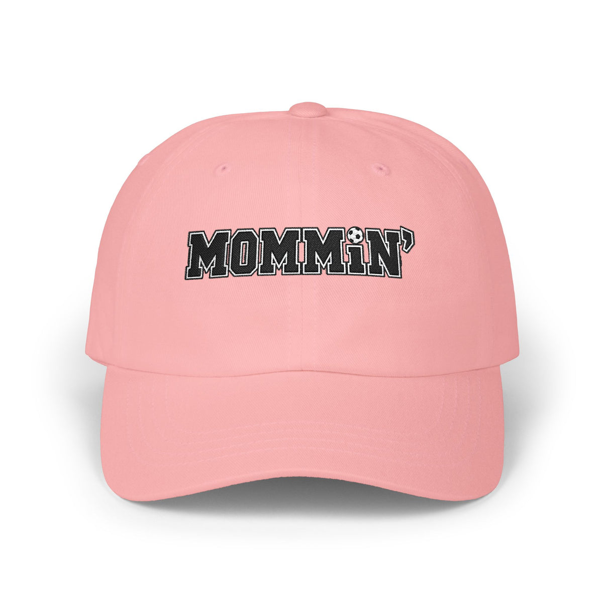Mommin' Dad Cap — Casual White Soccer Hat for Moms
