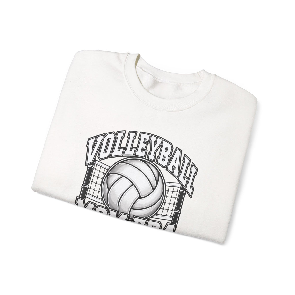 Volleyball Mom Crewneck Sweatshirt — Retro Volleyball Net Design