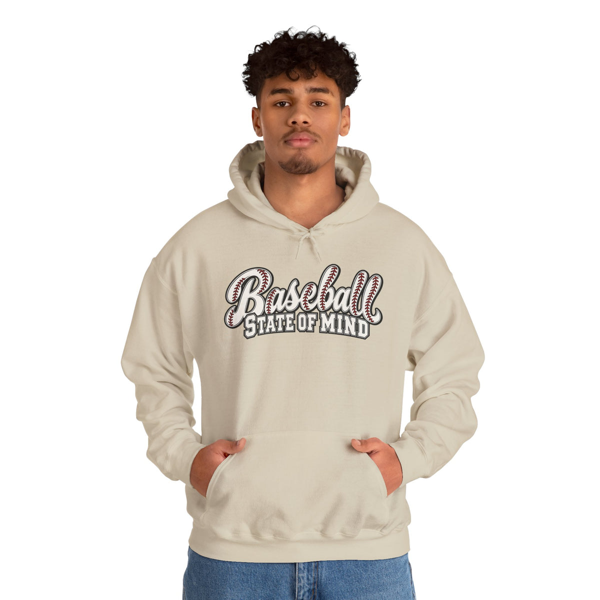 Baseball State of Mind Hoodie — Retro Script Baseball Pullover