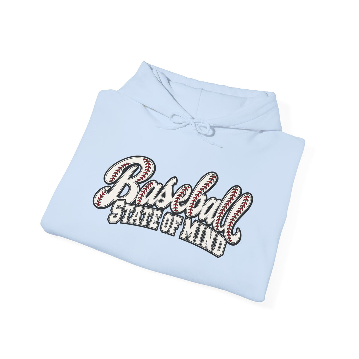 Baseball State of Mind Hoodie — Retro Script Baseball Pullover