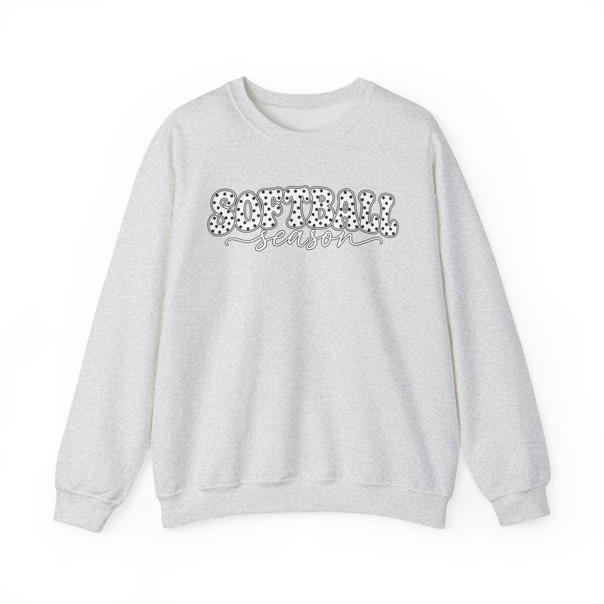 Softball Polka dot Crewneck Sweatshirt
