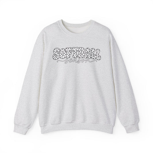Softball Polka dot Crewneck Sweatshirt