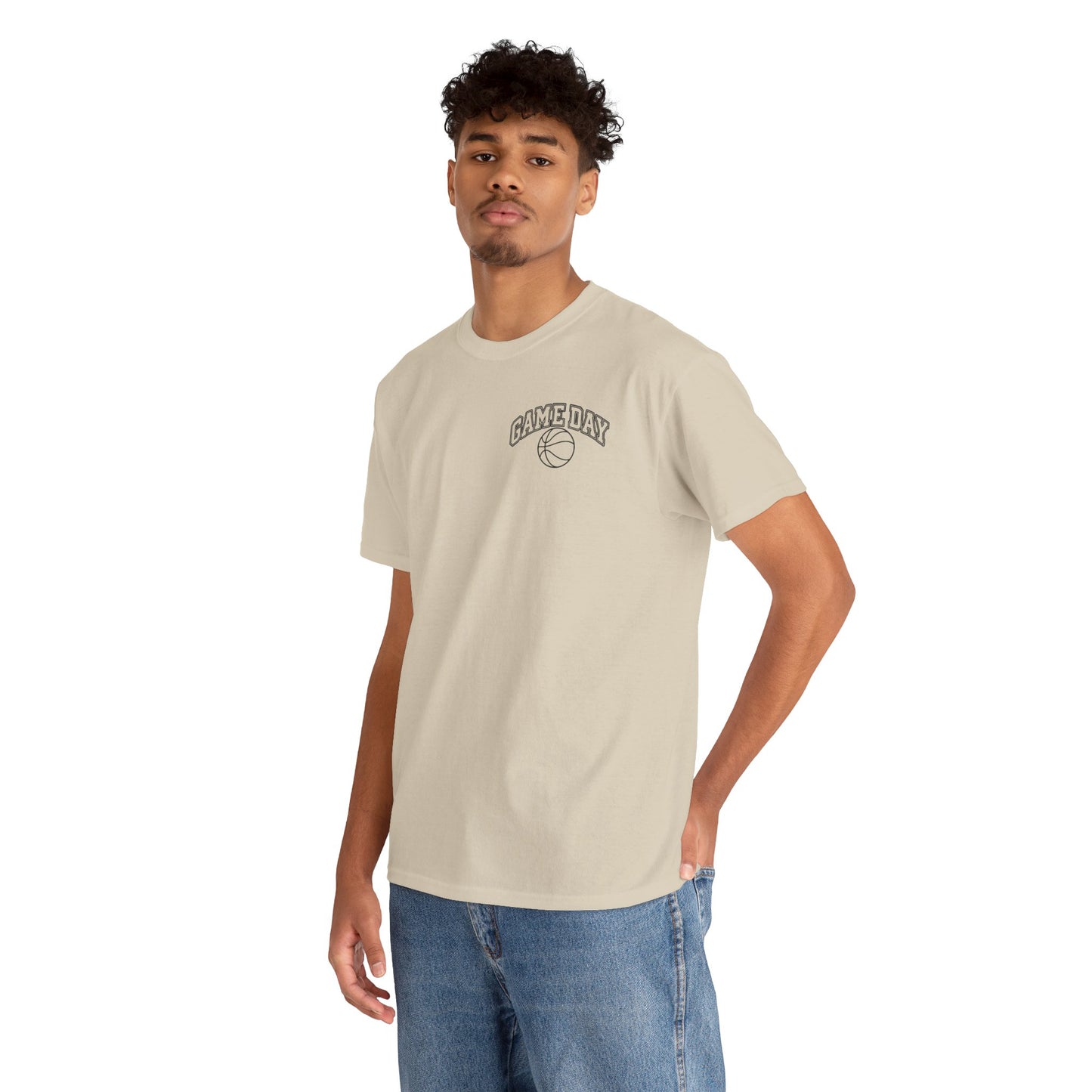 Basketball Gamer Tee — "Game Day" Graphic Chest T‑Shirt