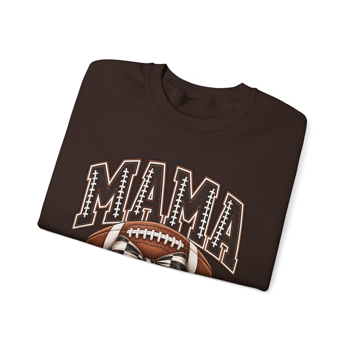 Mama Football Crewneck Sweatshirt — Vintage Gridiron Mom Graphic