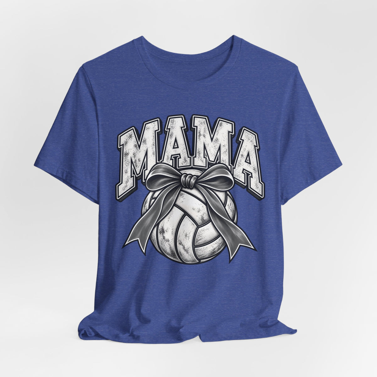Volleyball Mama Tee — Mom Volleyball Shirt with Ribboned Ball Graphic