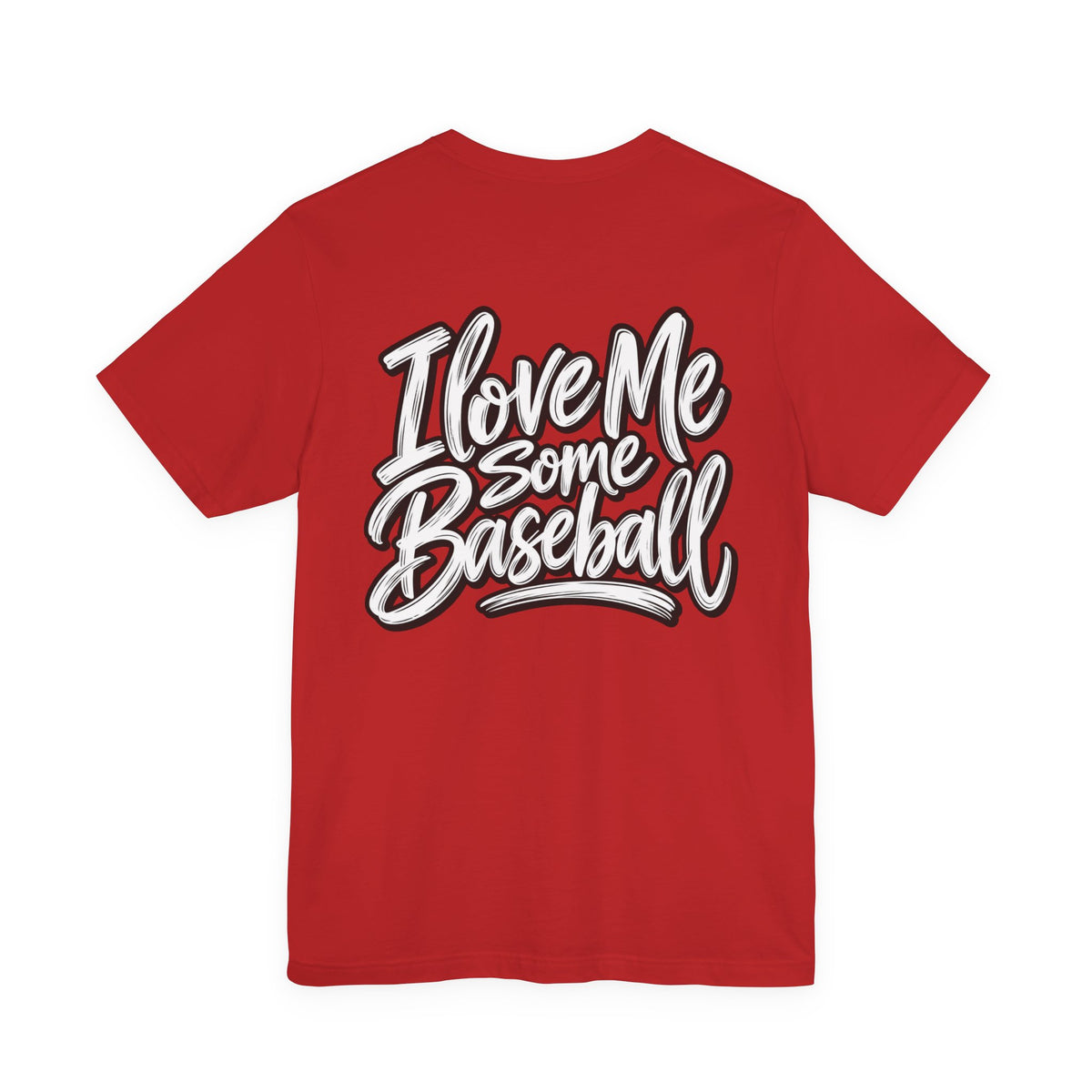 I Love Me Some Baseball T‑Shirt — Heart Baseball Graphic Tee