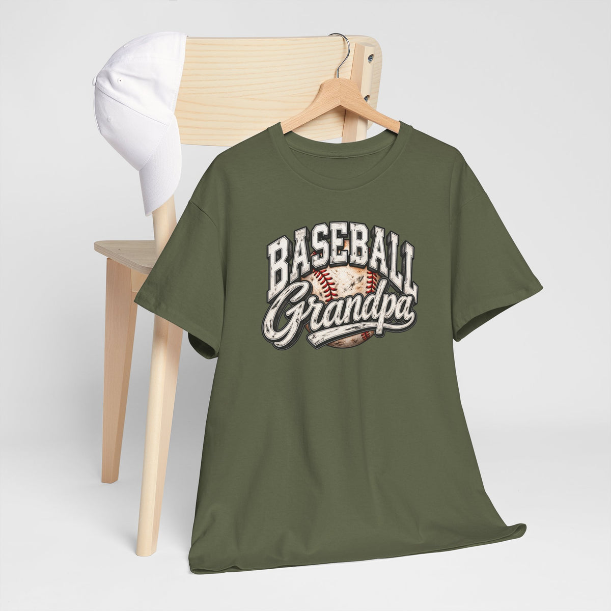 Baseball Grandpa T-Shirt — Vintage Baseball Graphic Tee for Grandfathers