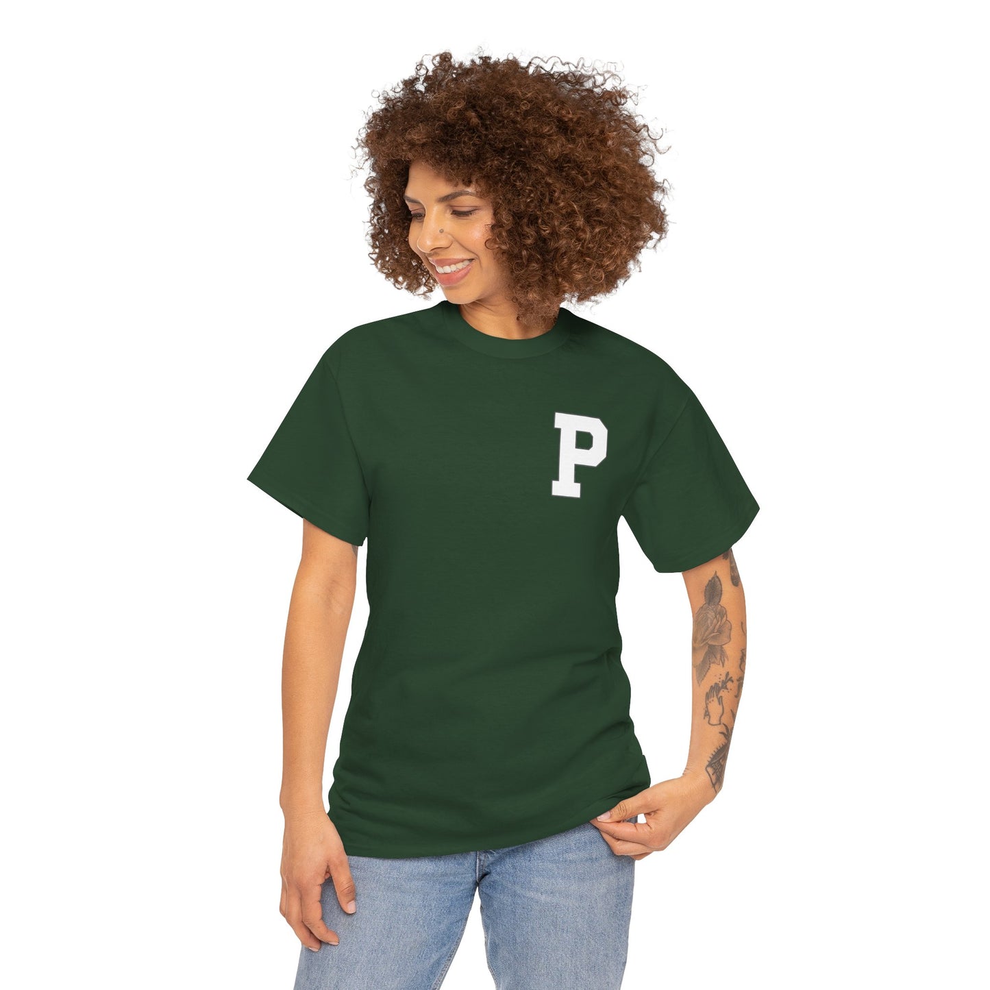 Varsity 'P' Pocket Tee — Retro Collegiate Letterman Shirt