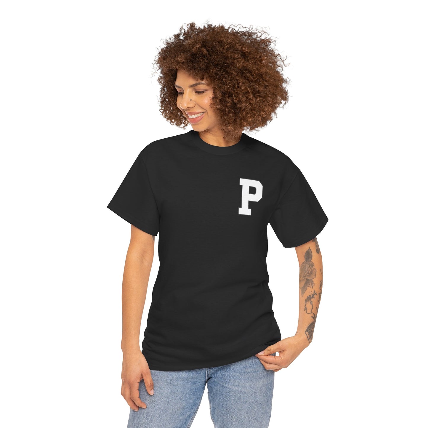 Varsity 'P' Pocket Tee — Retro Collegiate Letterman Shirt