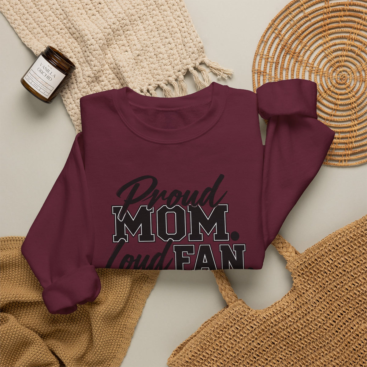 Proud Mom Loud Fan Sweatshirt