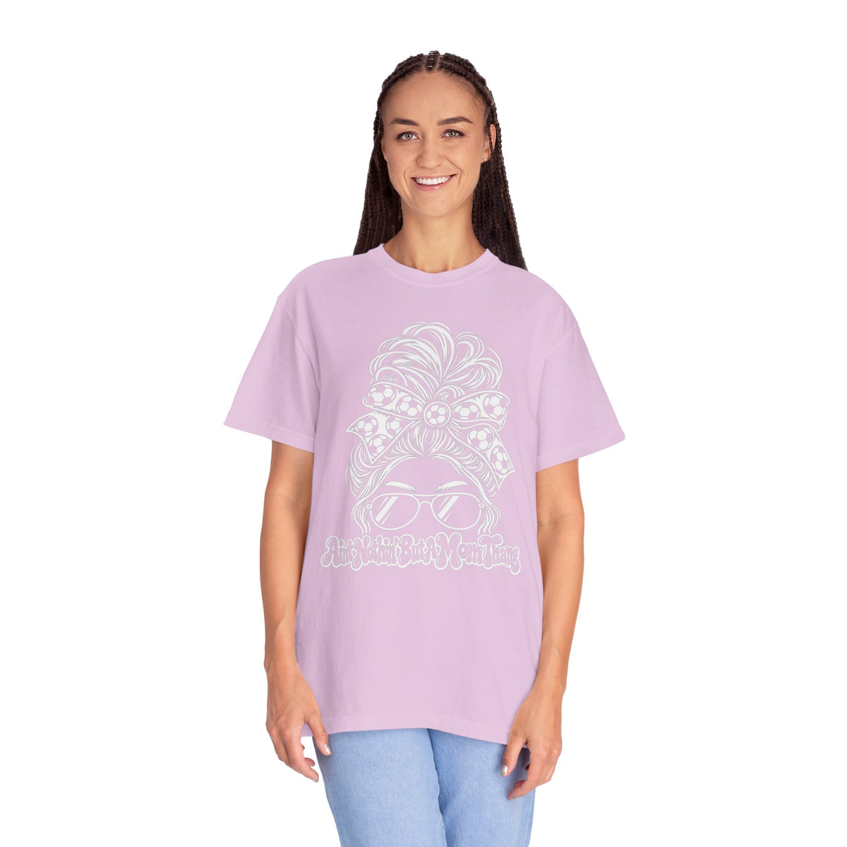 Messy Bun Mom Life T-Shirt — 'Ain't Nothin' But A Mom Thing' Soccer Graphic Tee