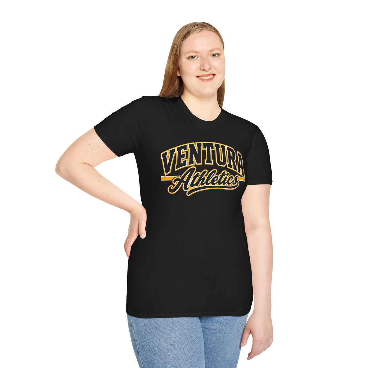 Ventura Athletics T-Shirt — Vintage Collegiate Crew Tee