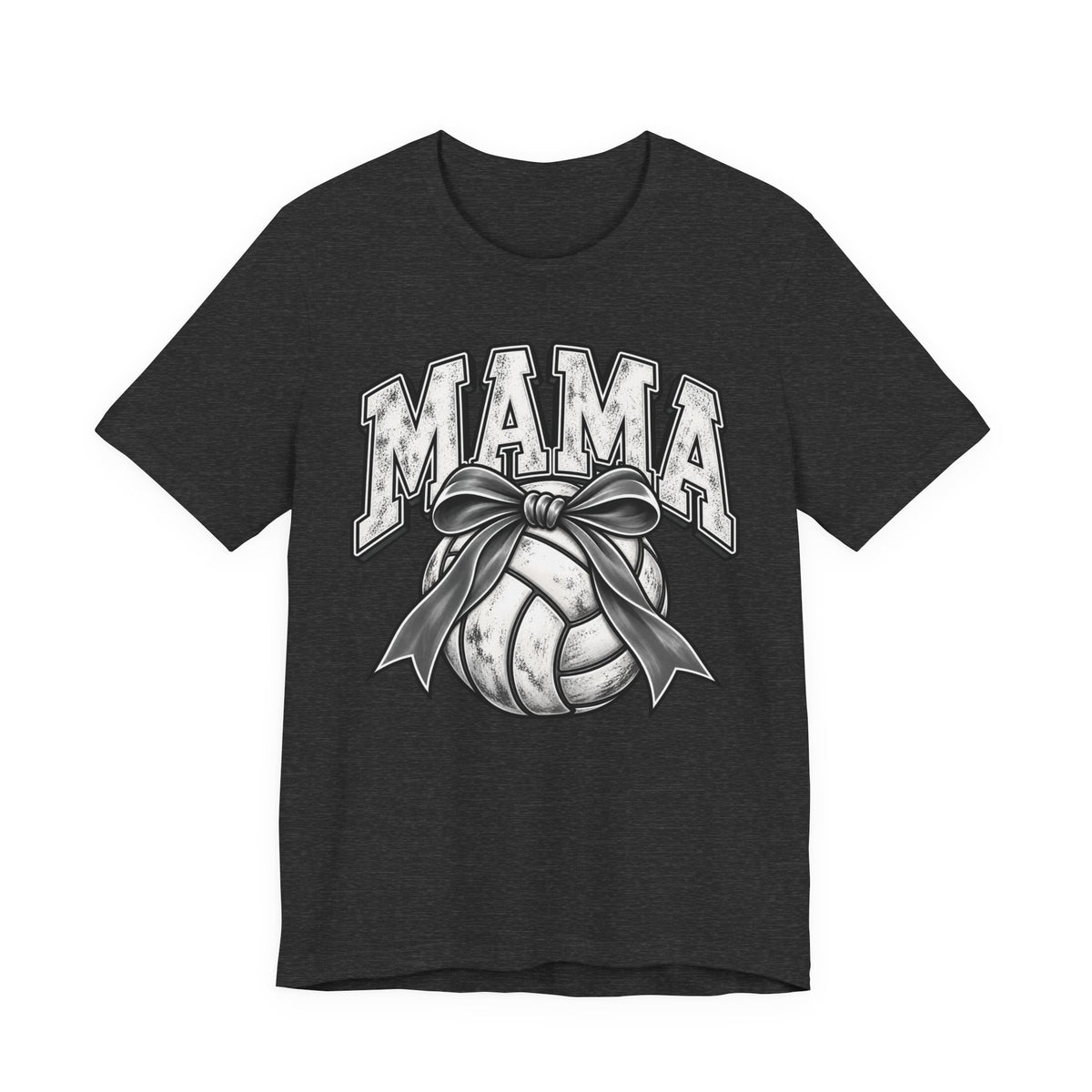 Volleyball Mama Tee — Mom Volleyball Shirt with Ribboned Ball Graphic