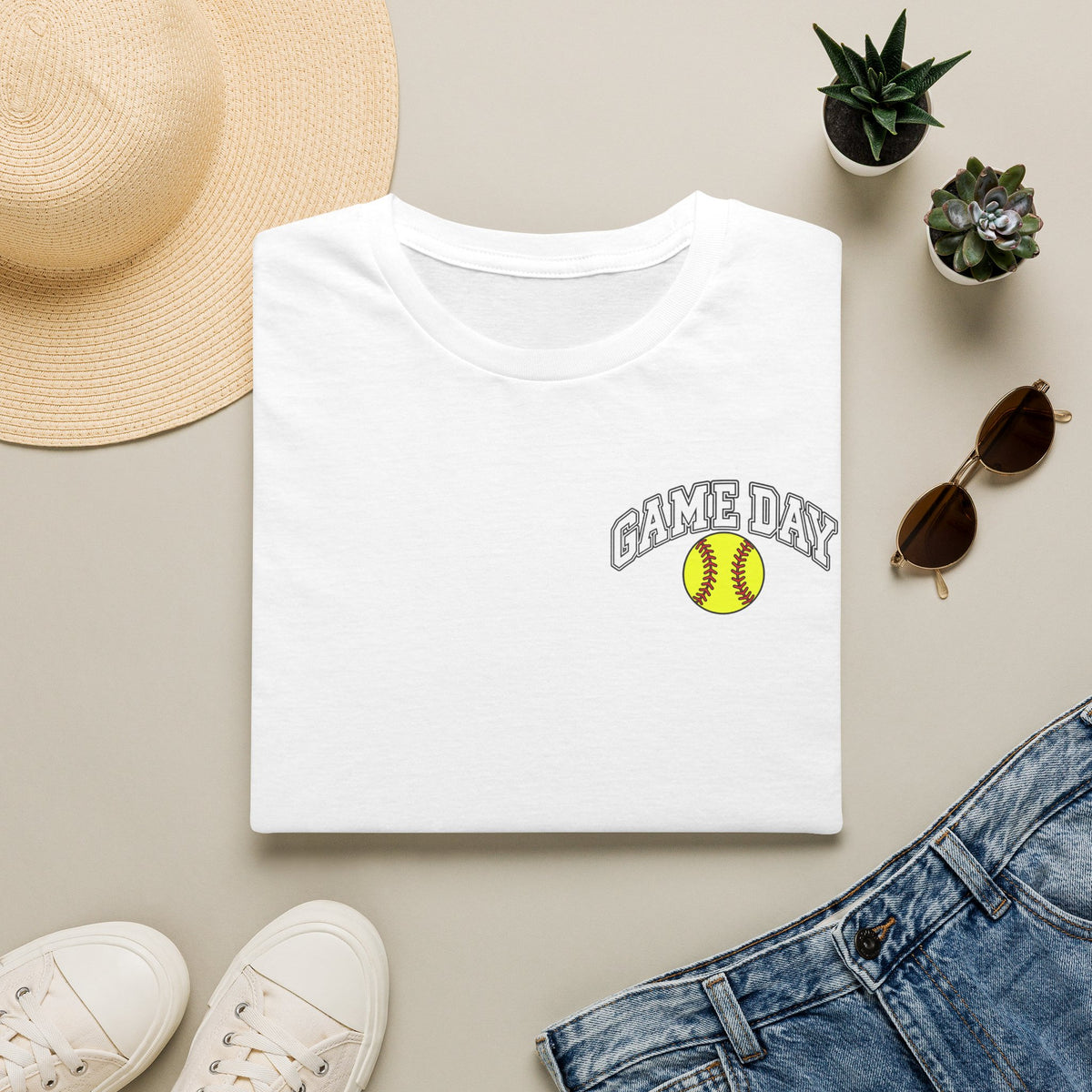 Game Day Softball T-Shirt — Womens/Mens Casual Sports Tee
