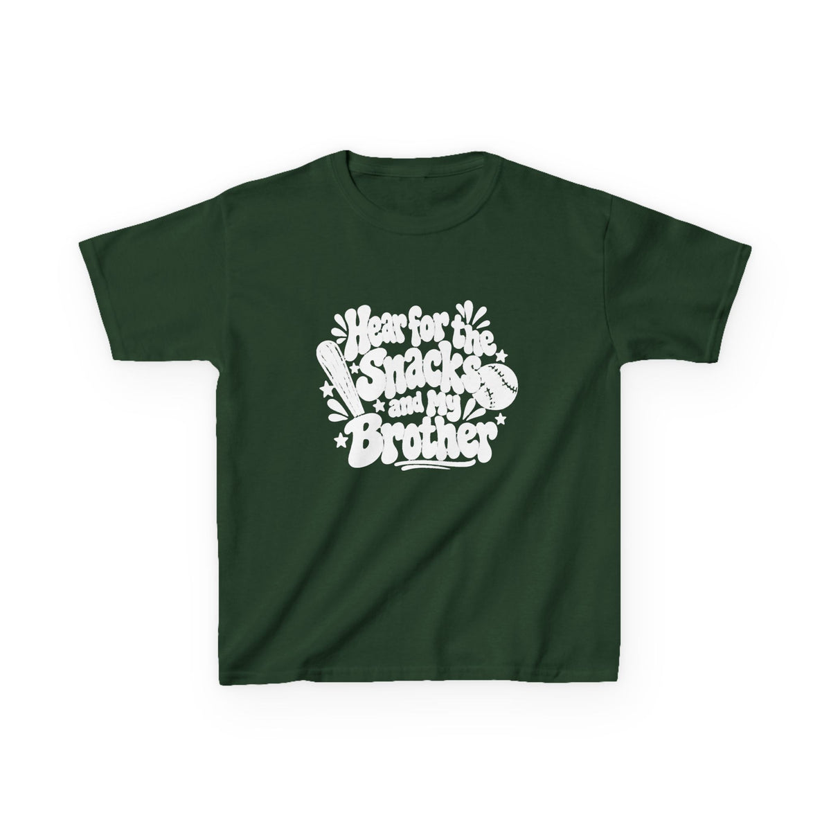 Kids T‑Shirt “I’m for the Snacks (Not My Brother)” Retro Graphic Tee