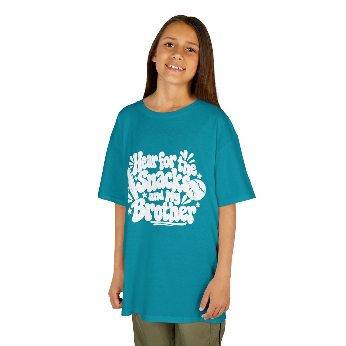 Kids T‑Shirt “I’m for the Snacks (Not My Brother)” Retro Graphic Tee