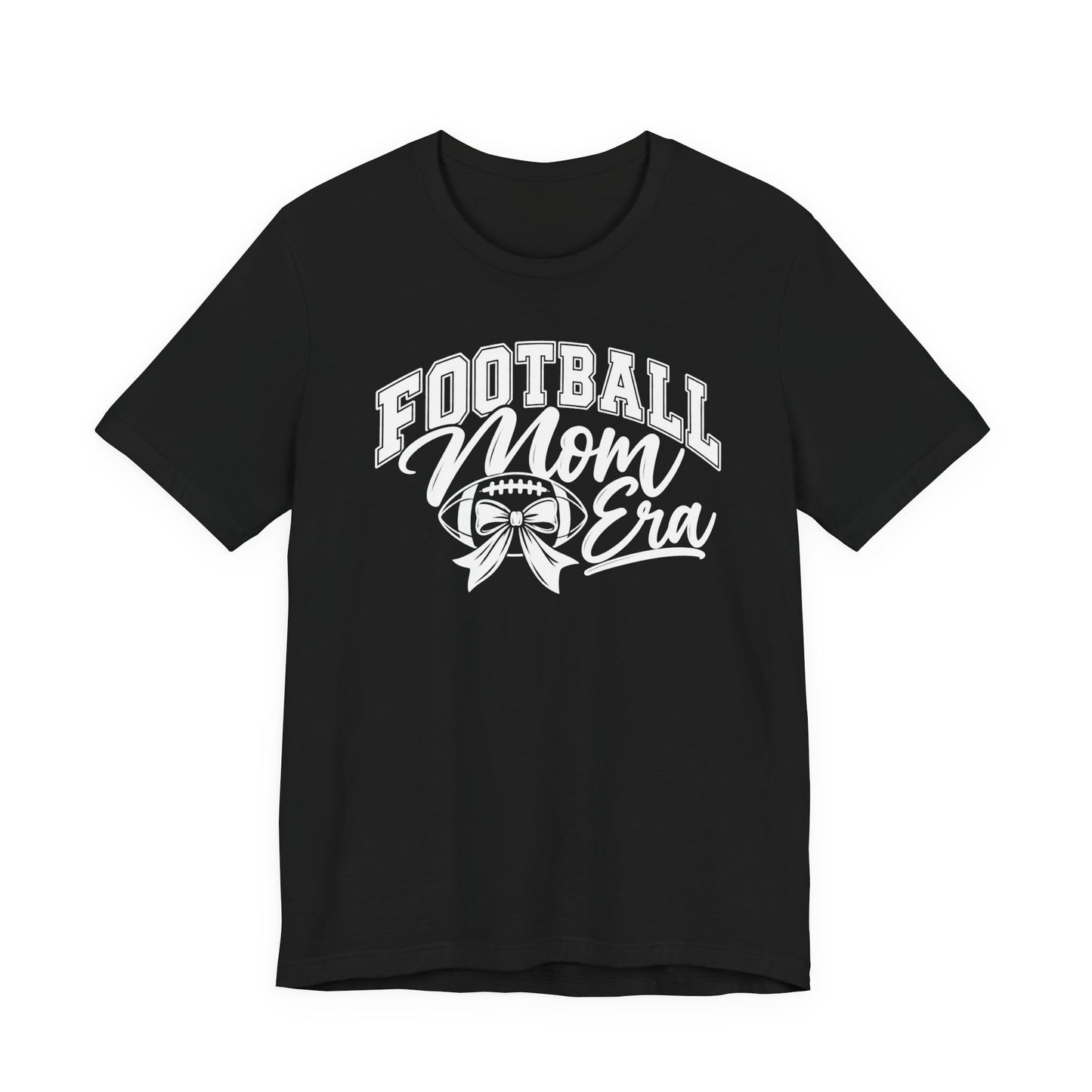 Football Mom Era T-Shirt – Cute Pink Game Day Tee with Football Ribbon
