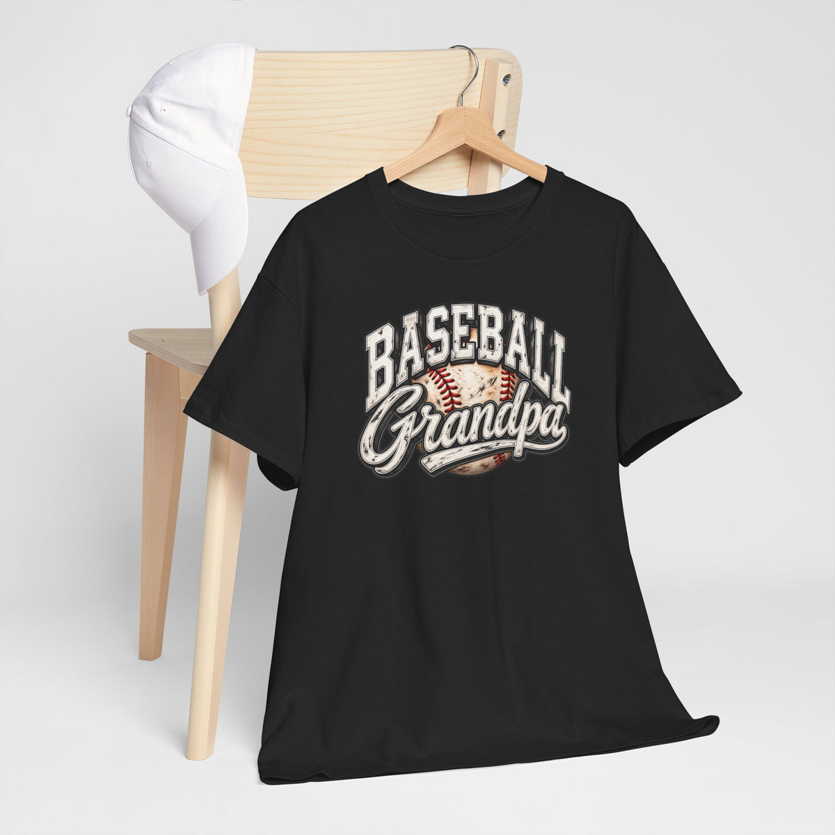 Baseball Grandpa T-Shirt — Vintage Baseball Graphic Tee for Grandfathers