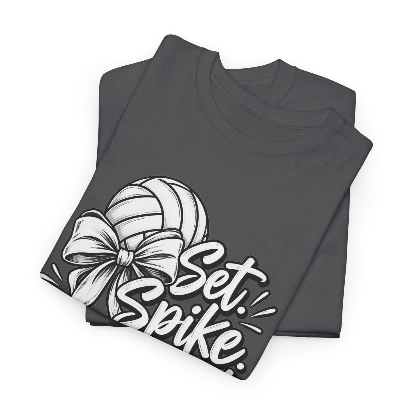 Volleyball Tee – “Set, Spike, Repeat” Graphic T-Shirt