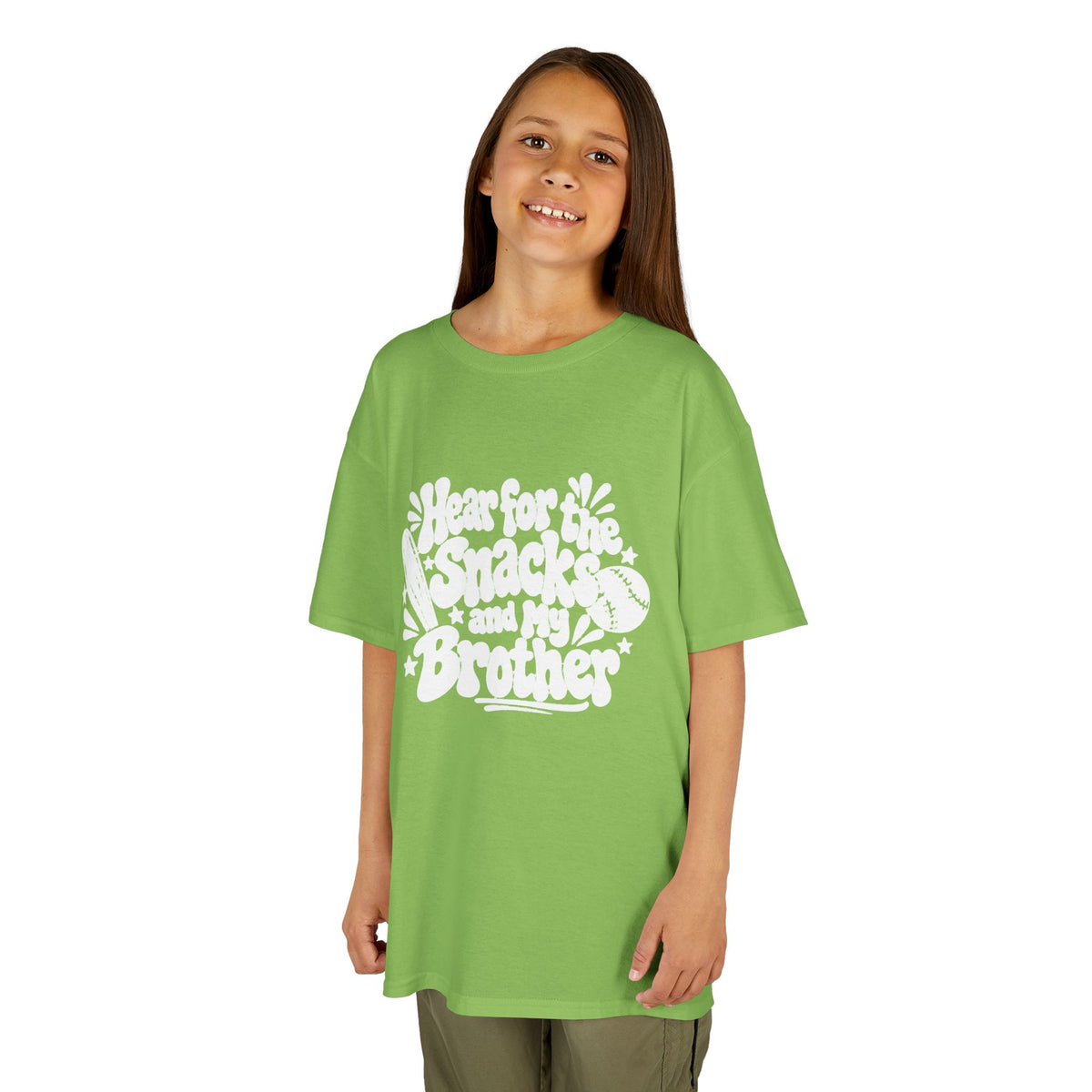 Kids T‑Shirt “I’m for the Snacks (Not My Brother)” Retro Graphic Tee