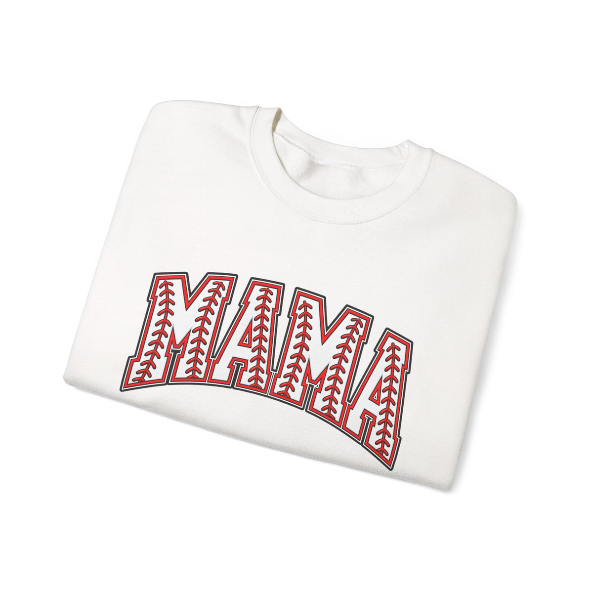 Mama Baseball Stitch Crewneck Sweatshirt