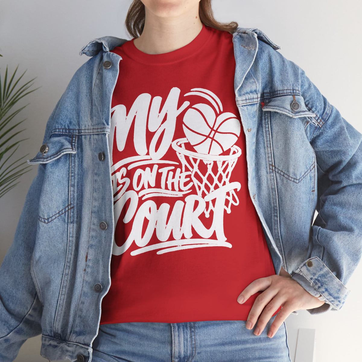 My Heart Is On The Court Basketball T-Shirt