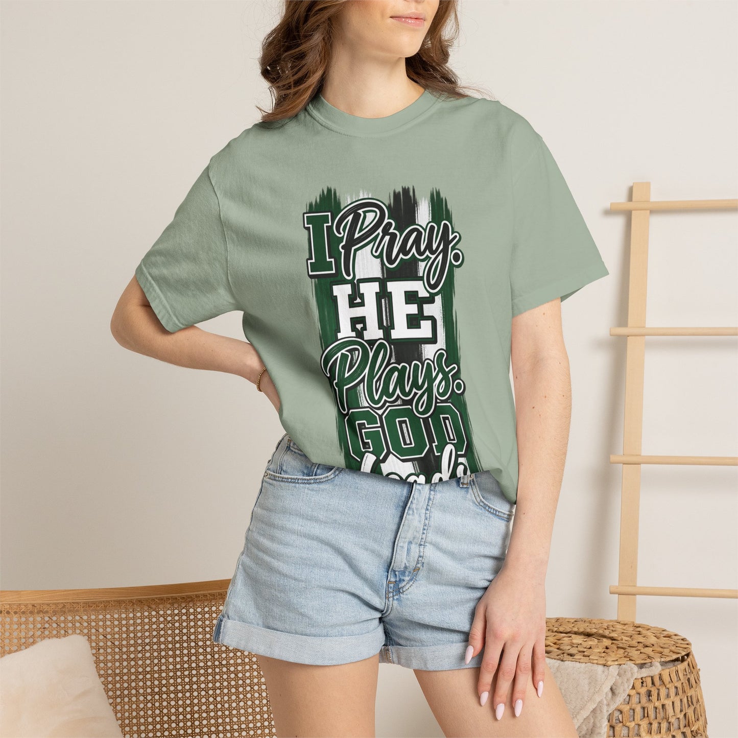 I Pray He Plays God Leads T-Shirt