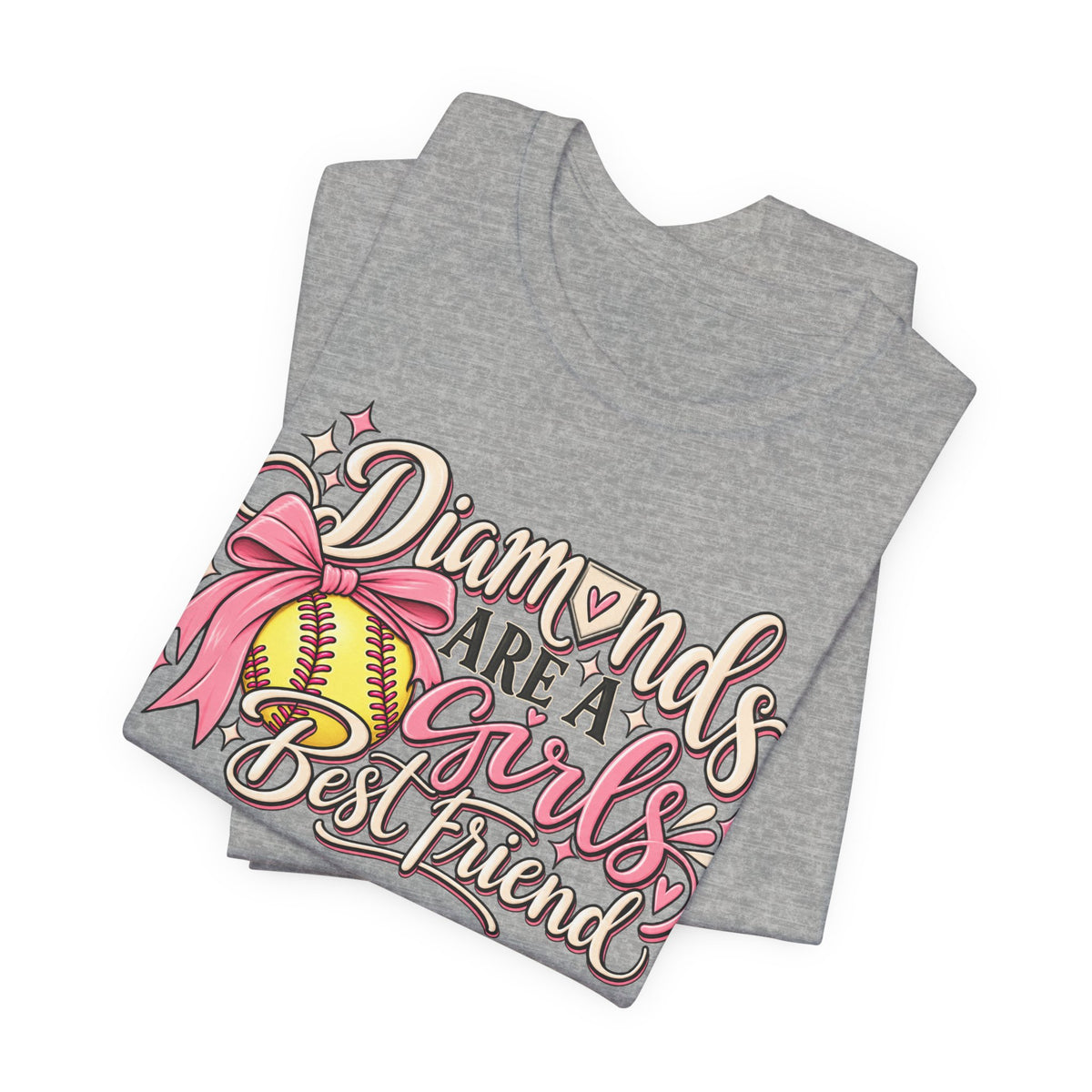 Diamonds Are a Girl's Best Friend Softball Graphic Tee