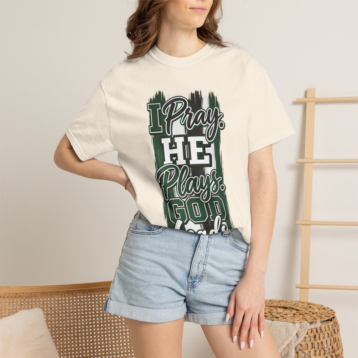 I Pray He Plays God Leads T-Shirt
