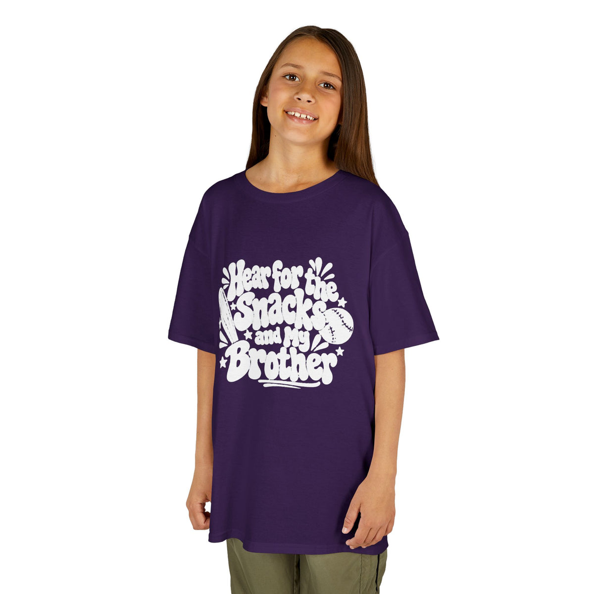 Kids T‑Shirt “I’m for the Snacks (Not My Brother)” Retro Graphic Tee