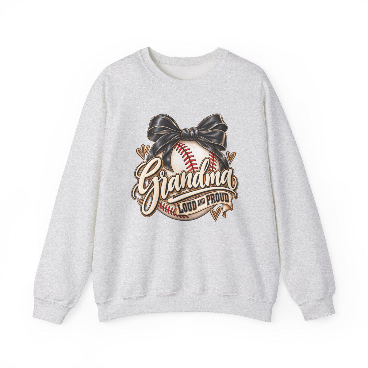 Grandma Loud and Proud Baseball Sweatshirt — Bow Softball Mom Gift