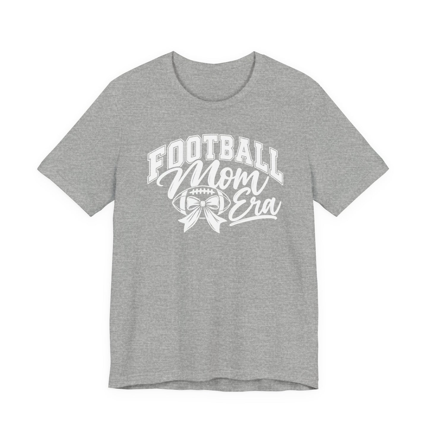 Football Mom Era T-Shirt – Cute Pink Game Day Tee with Football Ribbon