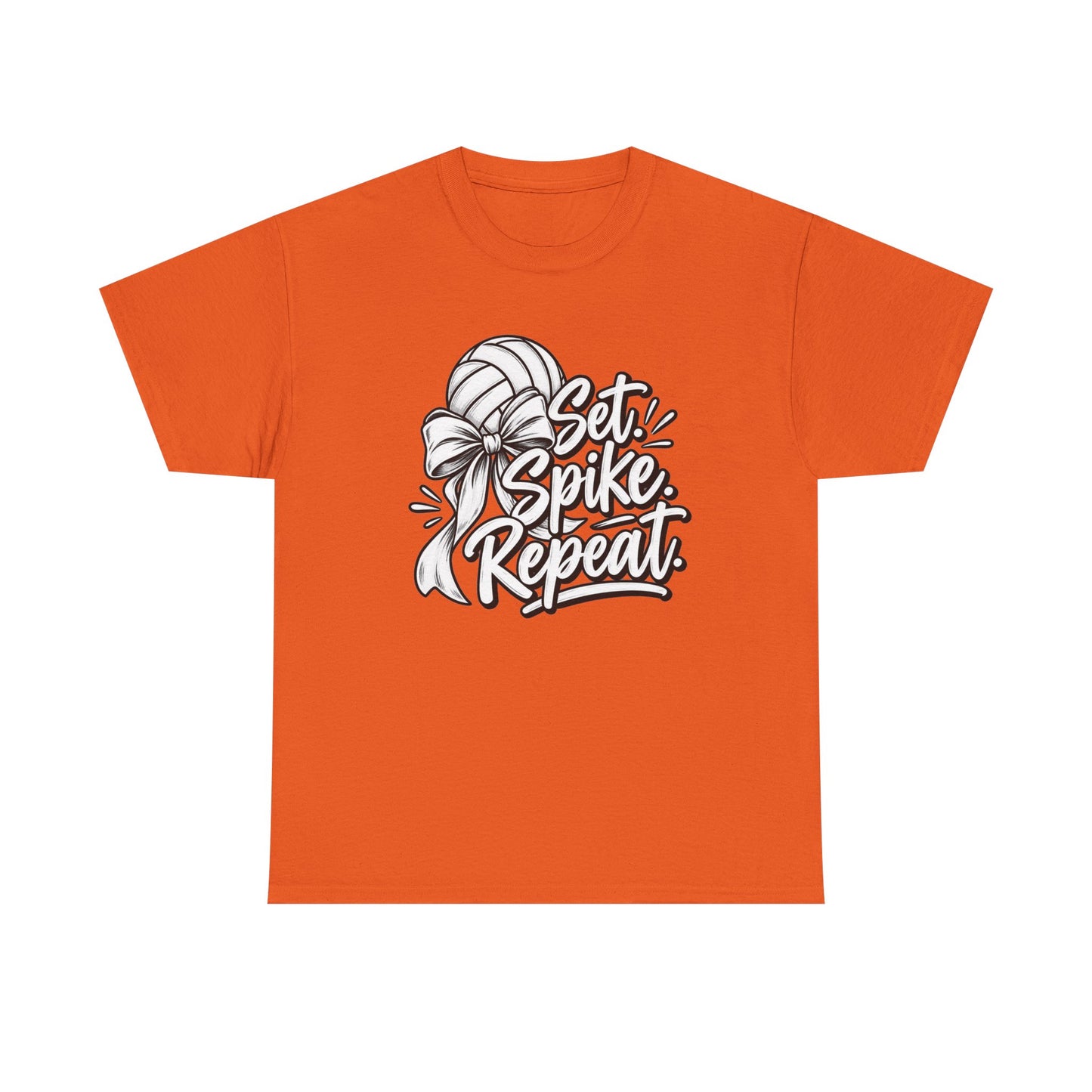 Volleyball Tee – “Set, Spike, Repeat” Graphic T-Shirt