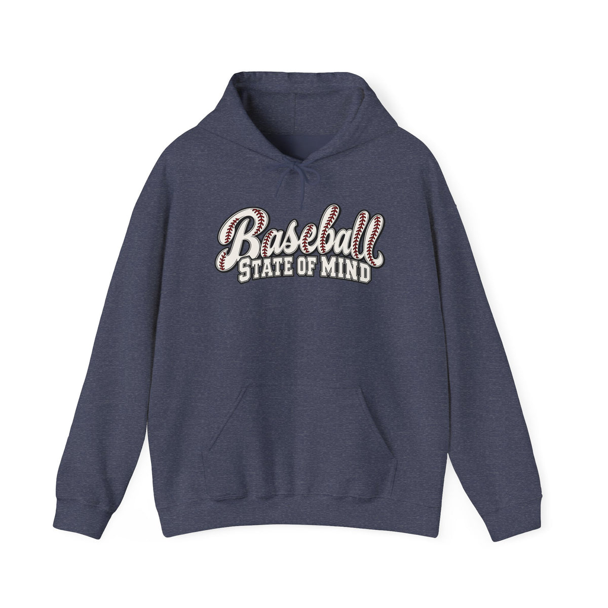Baseball State of Mind Hoodie — Retro Script Baseball Pullover